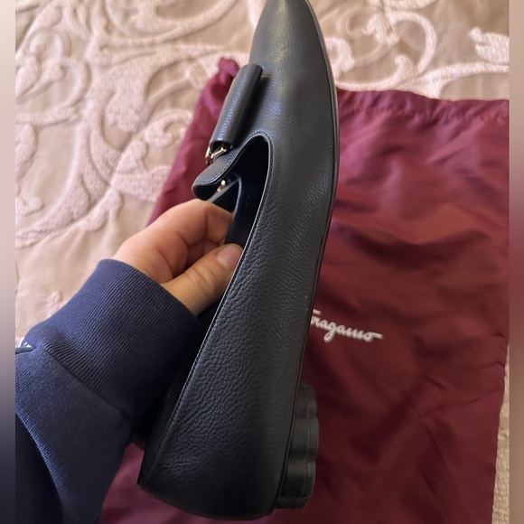 Salvatore Ferragamo Black Leather Loafers - Picture 4 of 5